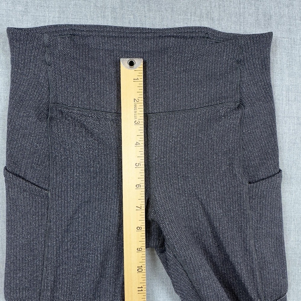 Lululemon Pants Womens 4 Gray Textured High Rise Pocket Yoga Leggings Athletic - Picture 11 of 12
